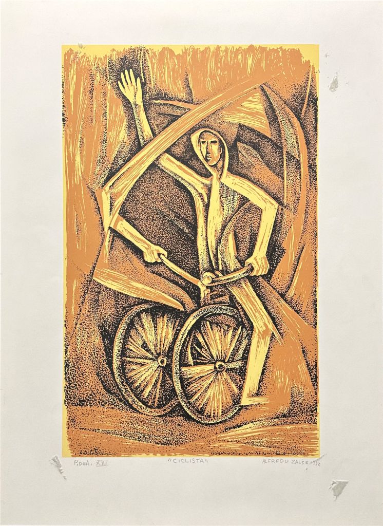 Ciclista, Alfredo Zalce, Serigrafía P.A. XXI