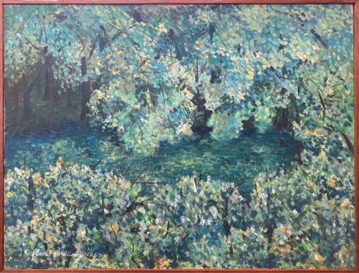 Flora Goldberg – El bosque sumergido – Óleo sobre tela
