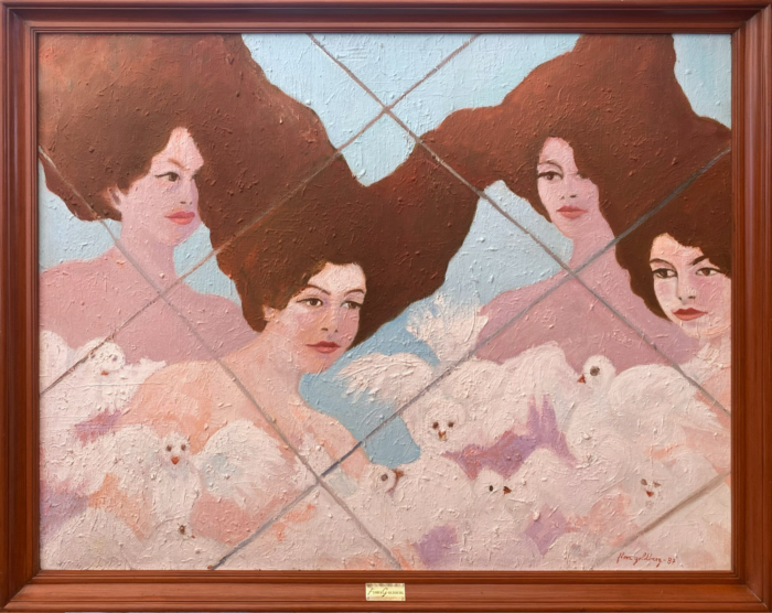 Flora Goldberg – Palomas – Óleo sobre tela de lino