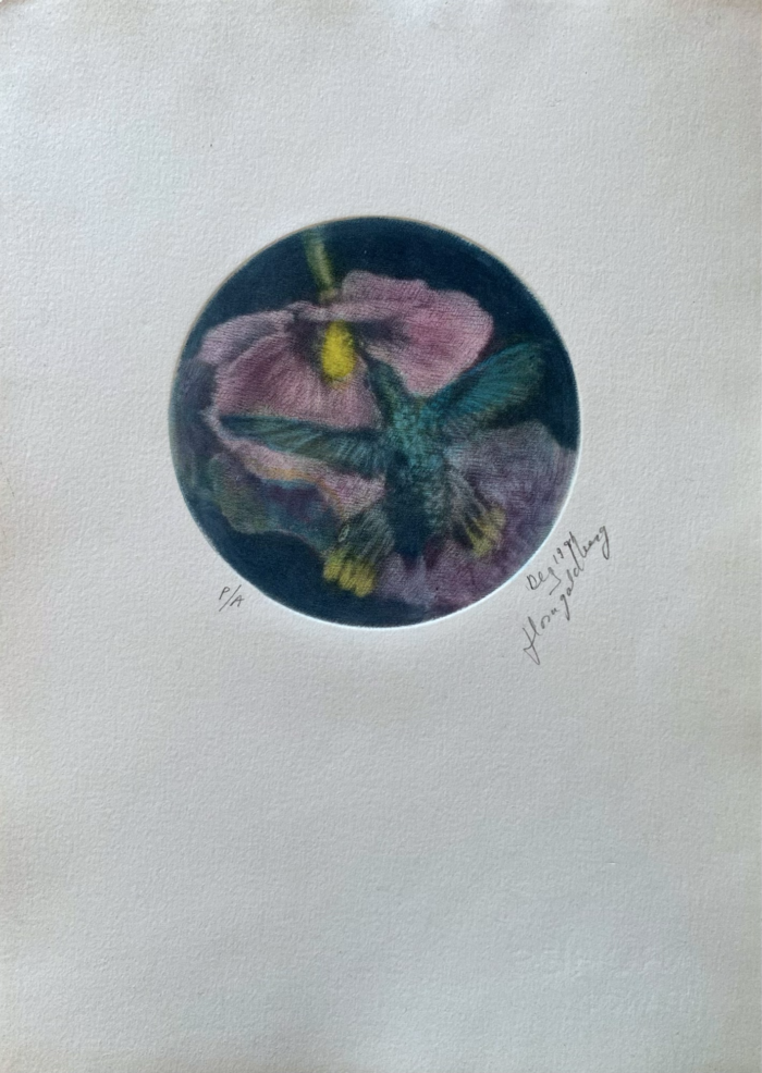 Flora Goldberg – Colibrí – Grabado sobre papel - Imagen 2
