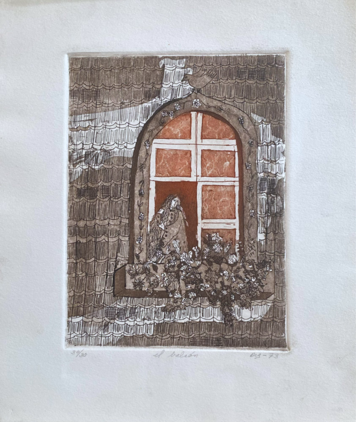 Flora Goldberg – El balcón – Grabado sobre papel - Imagen 2