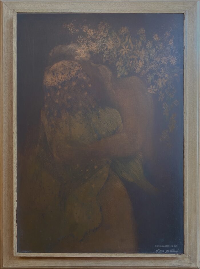 Flora Goldberg – Los amantes – Placa grabada original de cobre - Imagen 2