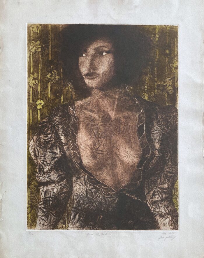 Flora Goldberg – Mujer ilustrada – Grabado sobre papel - Imagen 2