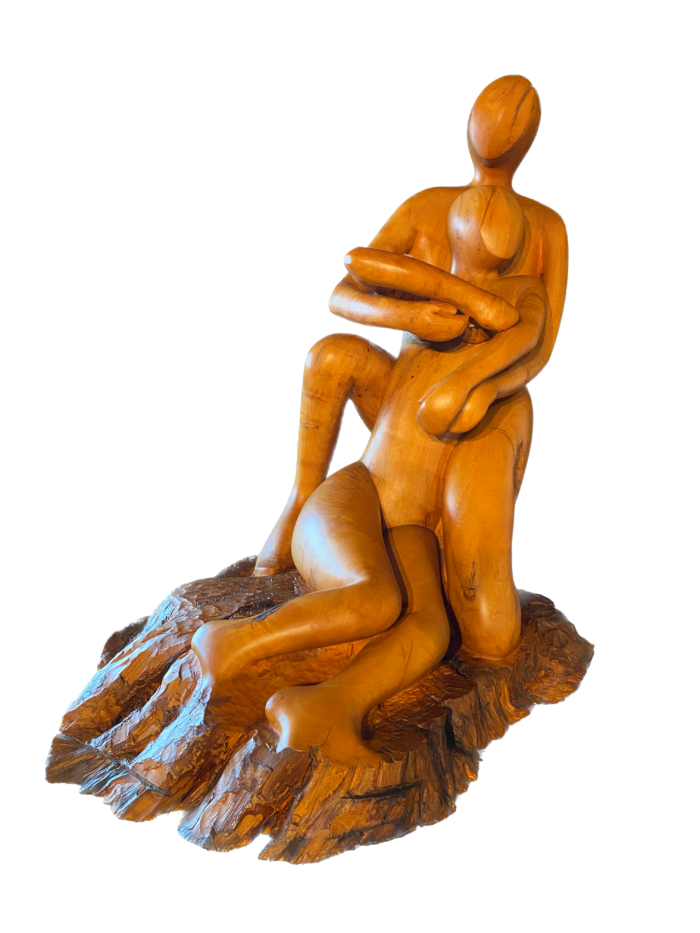 Flora Goldberg – Piedad – Talla de madera de jacaranda