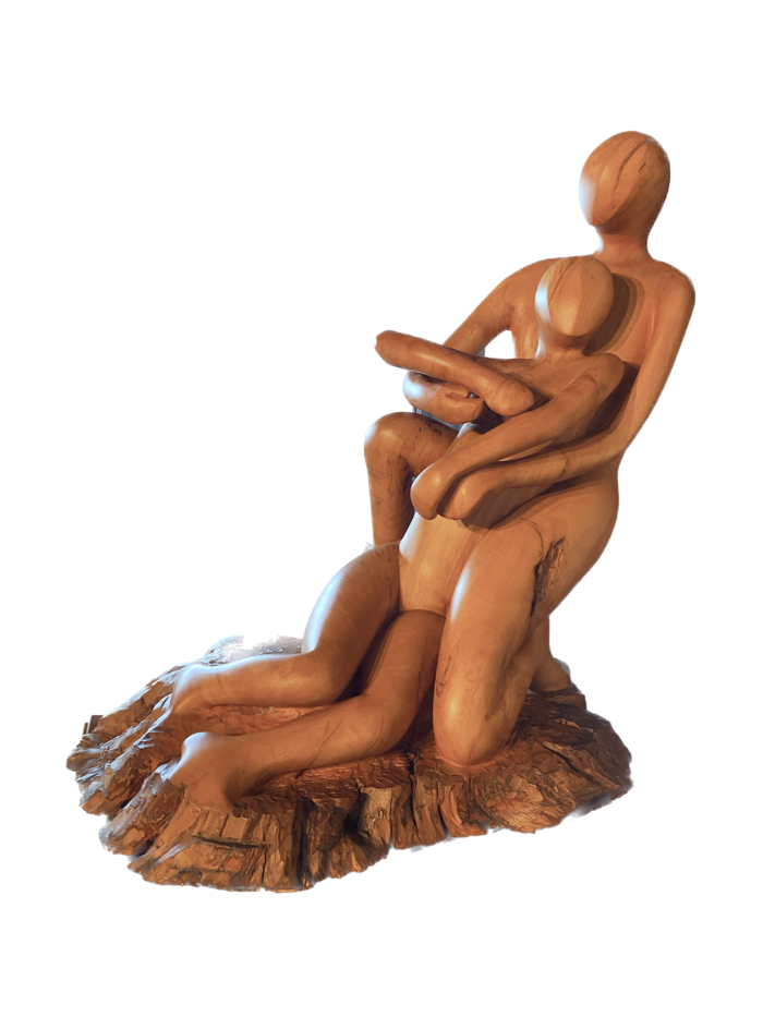 Flora Goldberg – Piedad – Talla de madera de jacaranda - Imagen 2