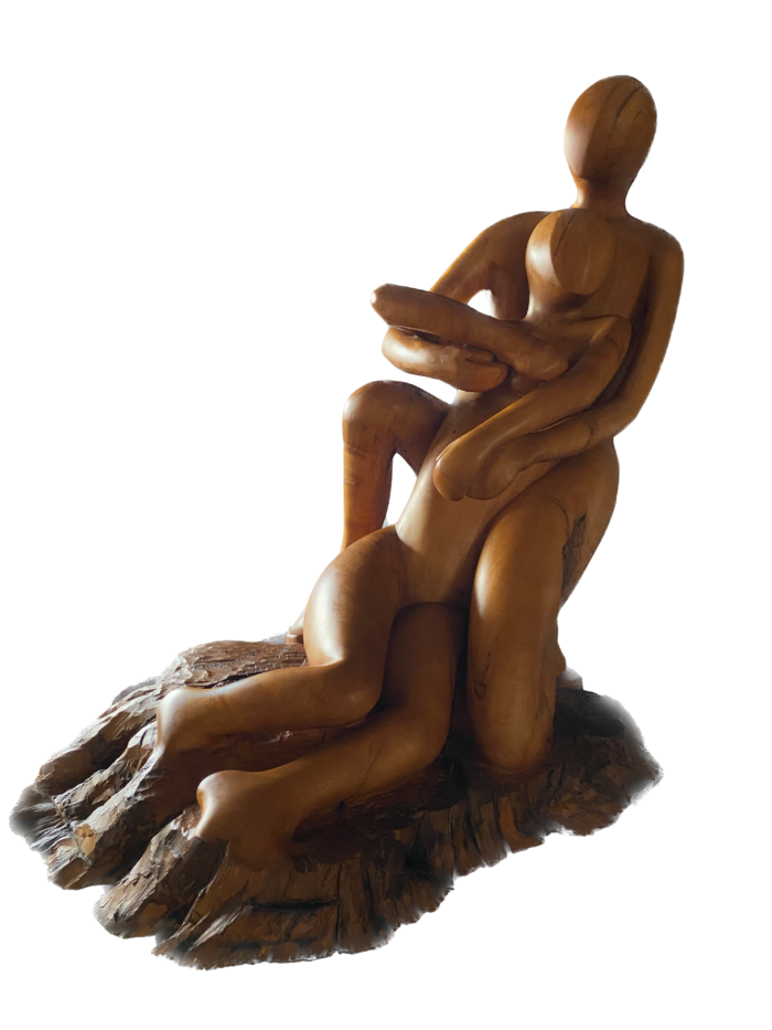 Flora Goldberg – Piedad – Talla de madera de jacaranda - Imagen 4