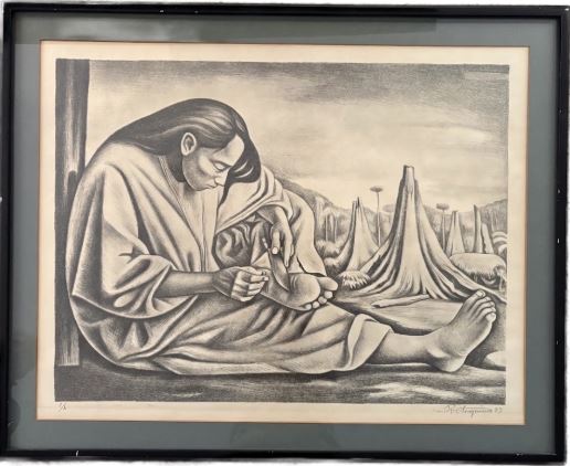 Raúl Anguiano – La Espina – Litografía