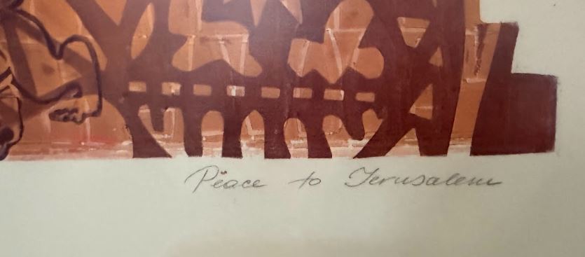 Amram Ebgi – Peace to Jerusalem A/P – Grabado en relieve - Imagen 4